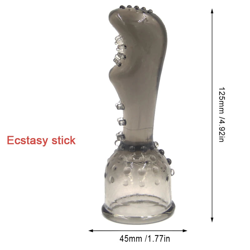 Penis Head Cap AV Rod Stick Sleeve Magic Wand Attachment Vibrator Accessories Adult Sex Toys for Women Men Female Masturbation