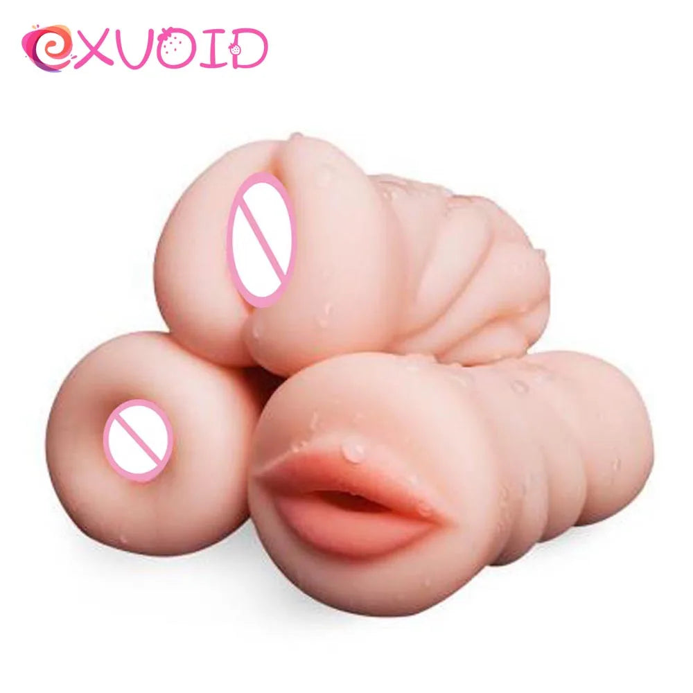 Male Masturbator in Realistic Silicone 3-in-1 – Vagina, Mouth and Anal with 360° Texture