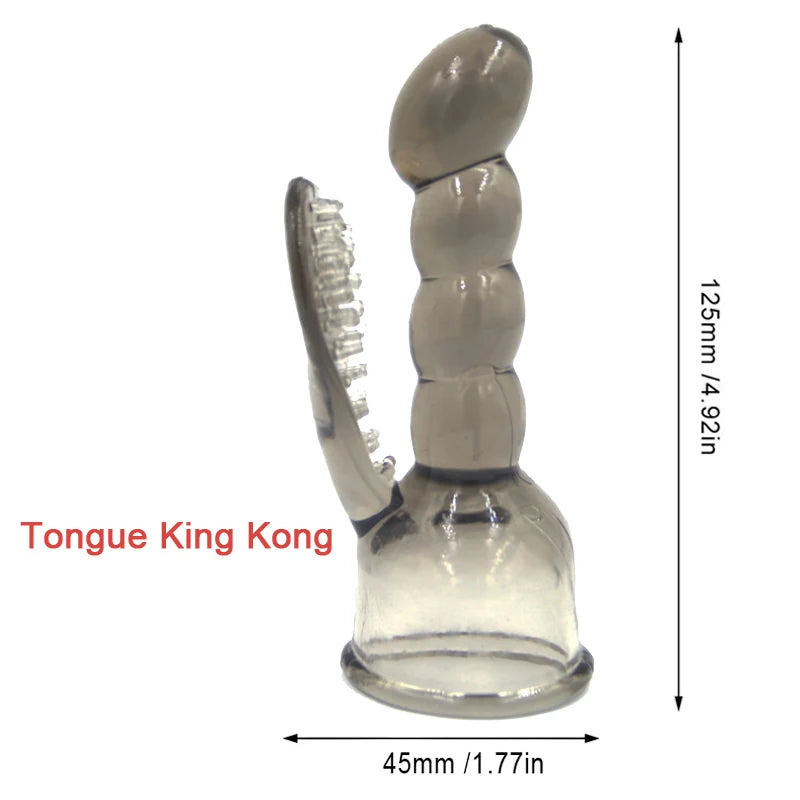 Penis Head Cap AV Rod Stick Sleeve Magic Wand Attachment Vibrator Accessories Adult Sex Toys for Women Men Female Masturbation