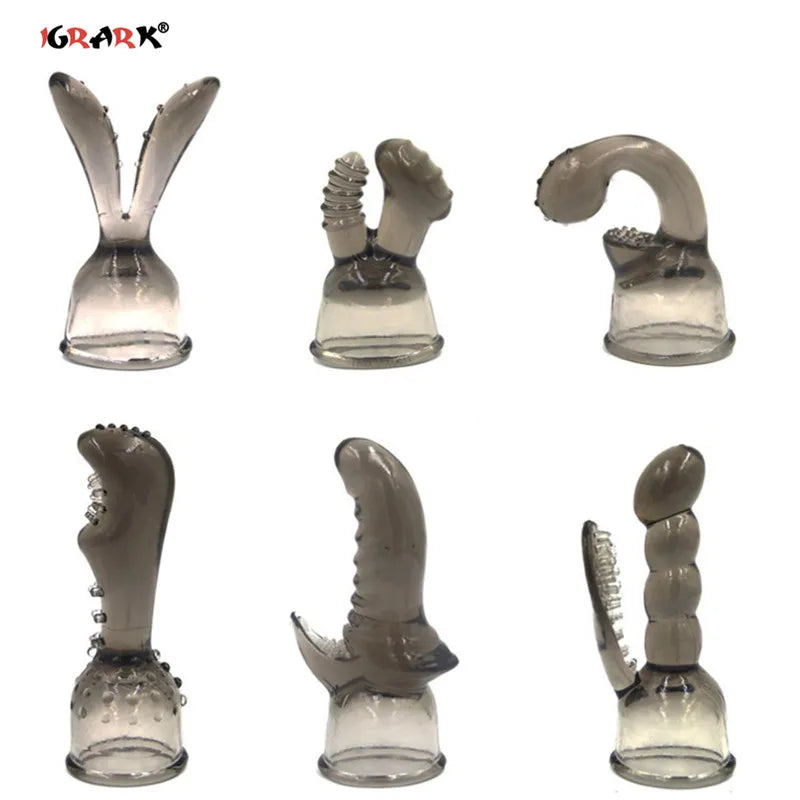 Penis Head Cap AV Rod Stick Sleeve Magic Wand Attachment Vibrator Accessories Adult Sex Toys for Women Men Female Masturbation