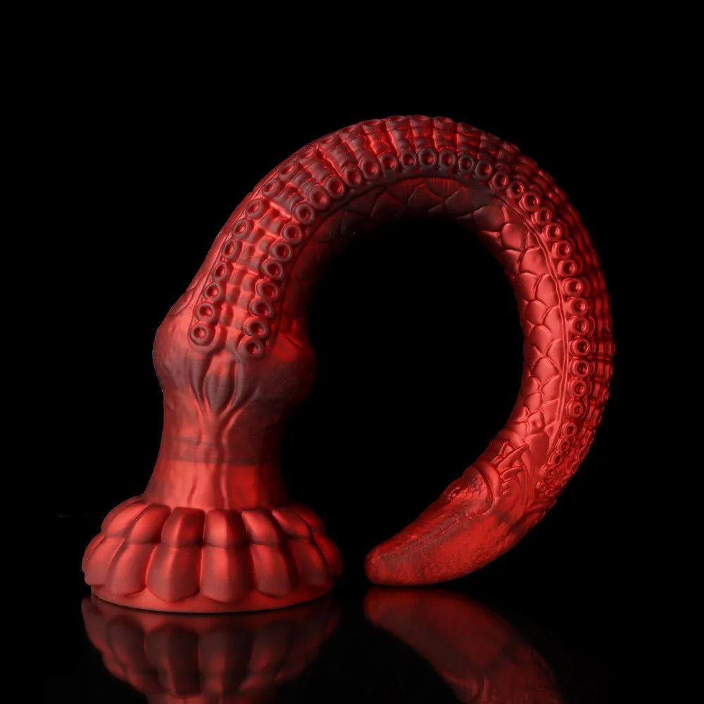 Unisex Silicone Eel Special-Shaped Anal Plug Soft Expanded Long Penis Anal Whip Backyard Adult Sex Toy for Couples