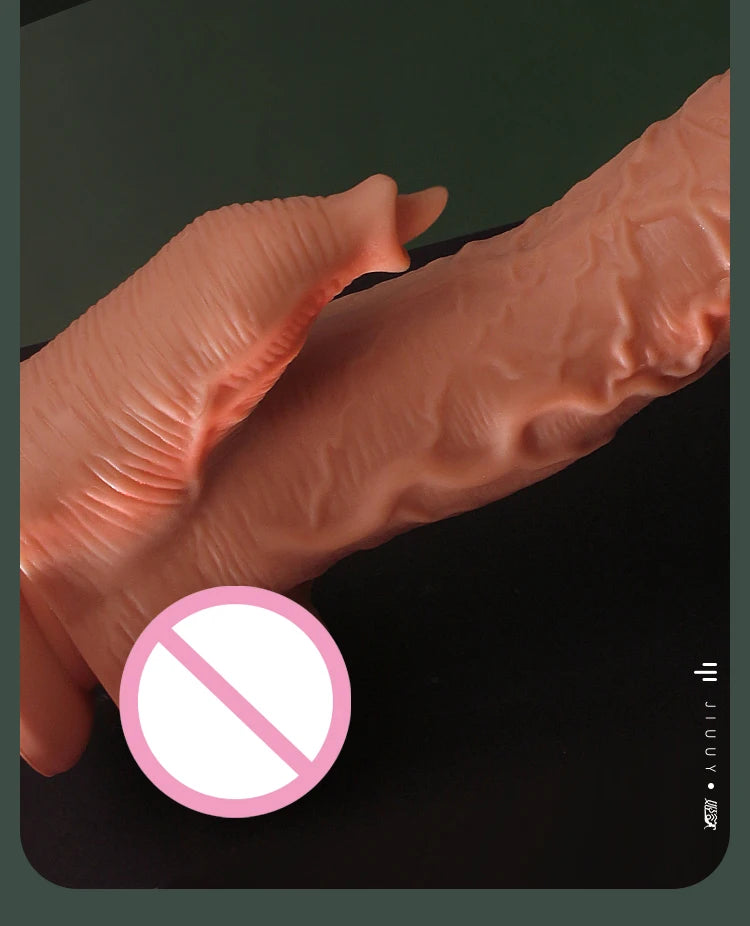 JIUUY Realistic Dildo Telescopic Vibrator with Female Stimulator Big Penis Anal Plug Adult Man Real Penis Sex Toys for Women