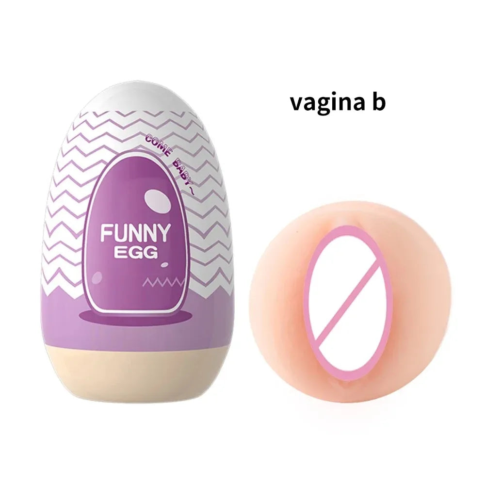 Mini Portable Masturbation Egg Cup Realistic Vagina Beginner Soft Masturbation Cup Penis Massager Stimulator Sex Toys for Man