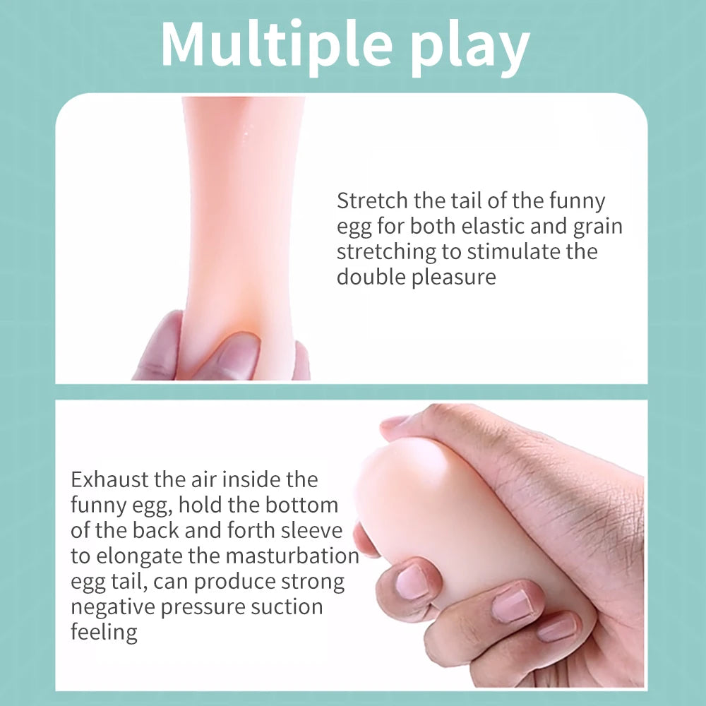 Mini Portable Masturbation Egg Cup Realistic Vagina Beginner Soft Masturbation Cup Penis Massager Stimulator Sex Toys for Man