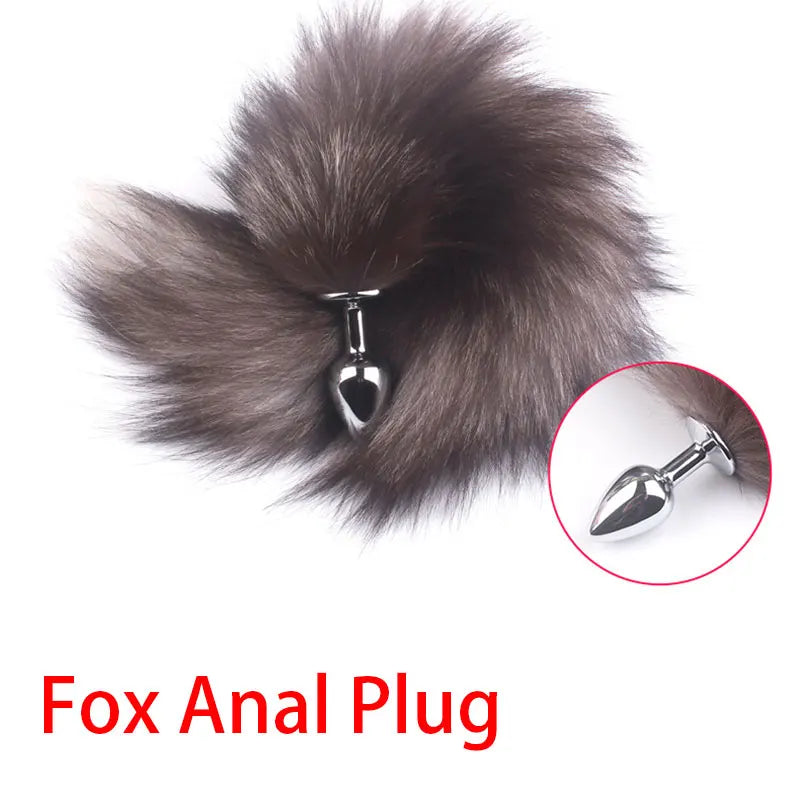 BDSM Bondage Fox Tail Anal Plug Butt Plug Stimulator Restraints Flirting  Role-playing Sex Games Men Women Sex Toys Vibrator