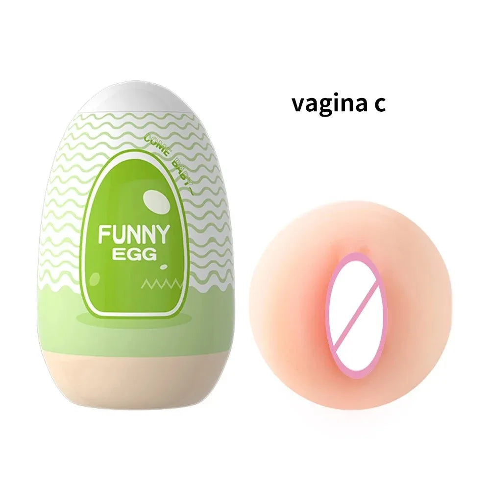 Mini Portable Masturbation Egg Cup Realistic Vagina Beginner Soft Masturbation Cup Penis Massager Stimulator Sex Toys for Man
