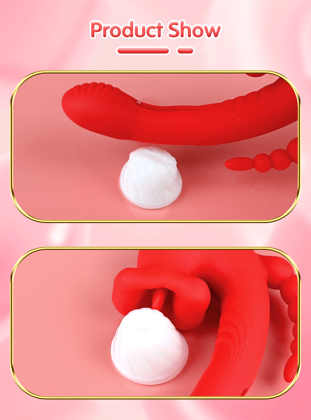 Dual Tongue Vibrator 10 Modes – Clitoral and Vagina Stimulator with Oscillating Vibration, 18+ Female Sex Toy