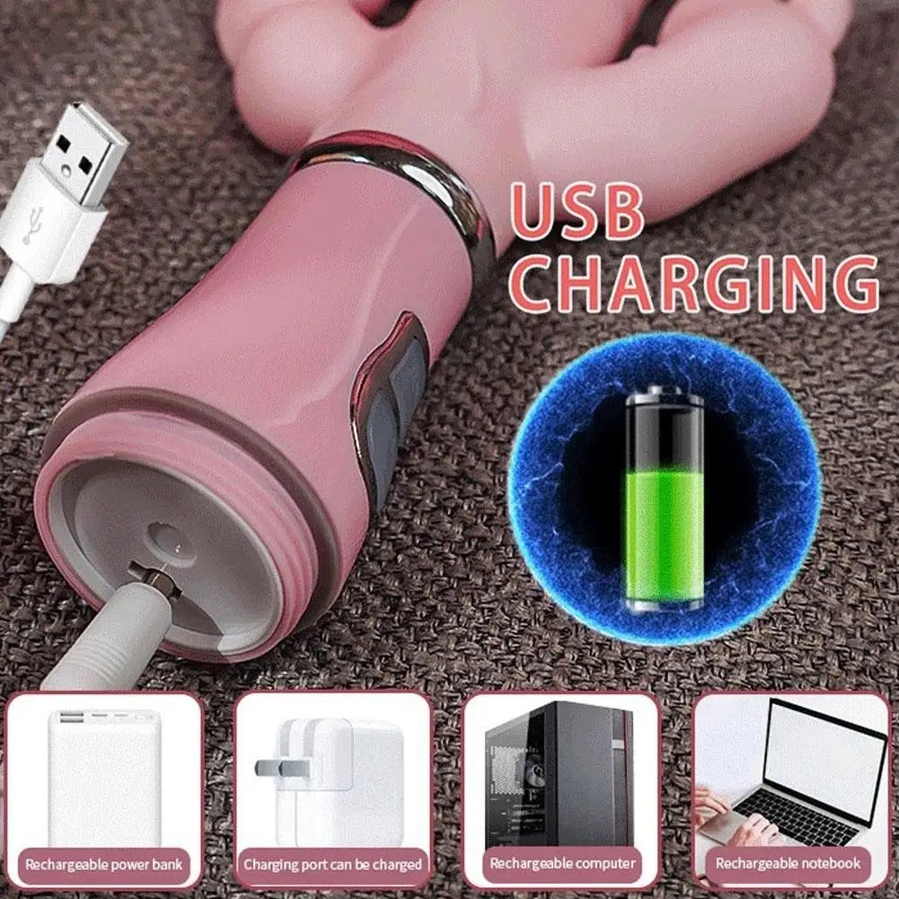 Rabbit Vibrator G Spot Dildo Vibrator Clitoris Stimulator Penis Anal Double Penetration Tongue Licking Double Rod Sex Toys