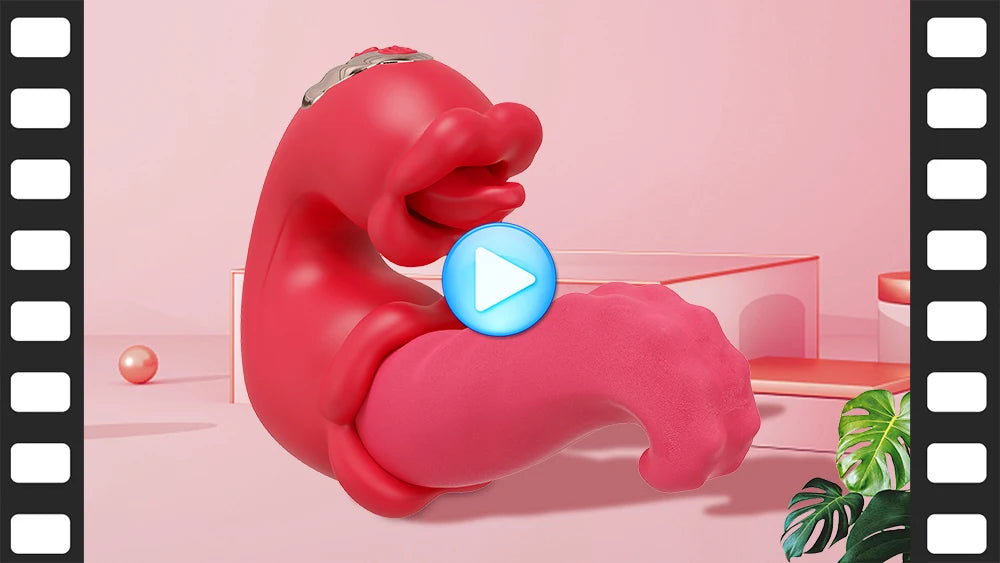 Dual Tongue Vibrator 10 Modes – Clitoral and Vagina Stimulator with Oscillating Vibration, 18+ Female Sex Toy