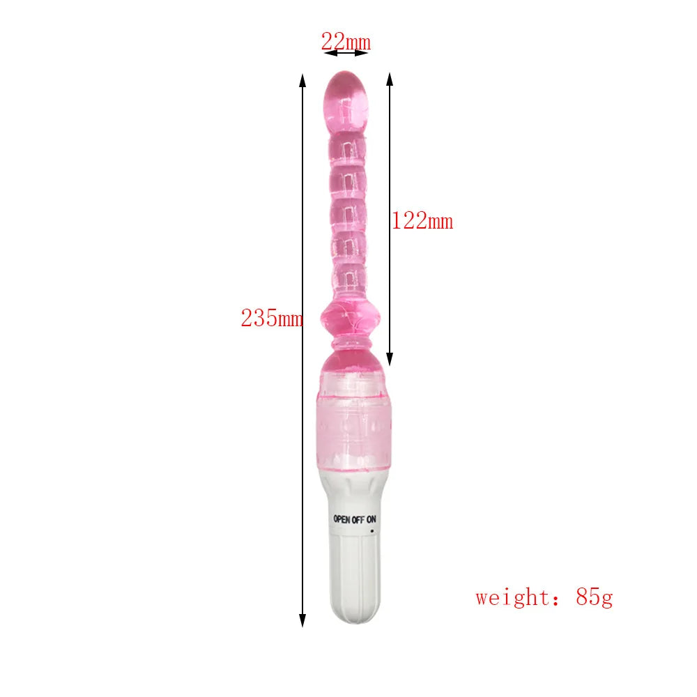 1/3 Pcs 9‘’ Jelly Vibrator Stick Long Anal Butt Plug Beads Silicone G-spot Massager Sex Toys For Couples Masturbation Dildo