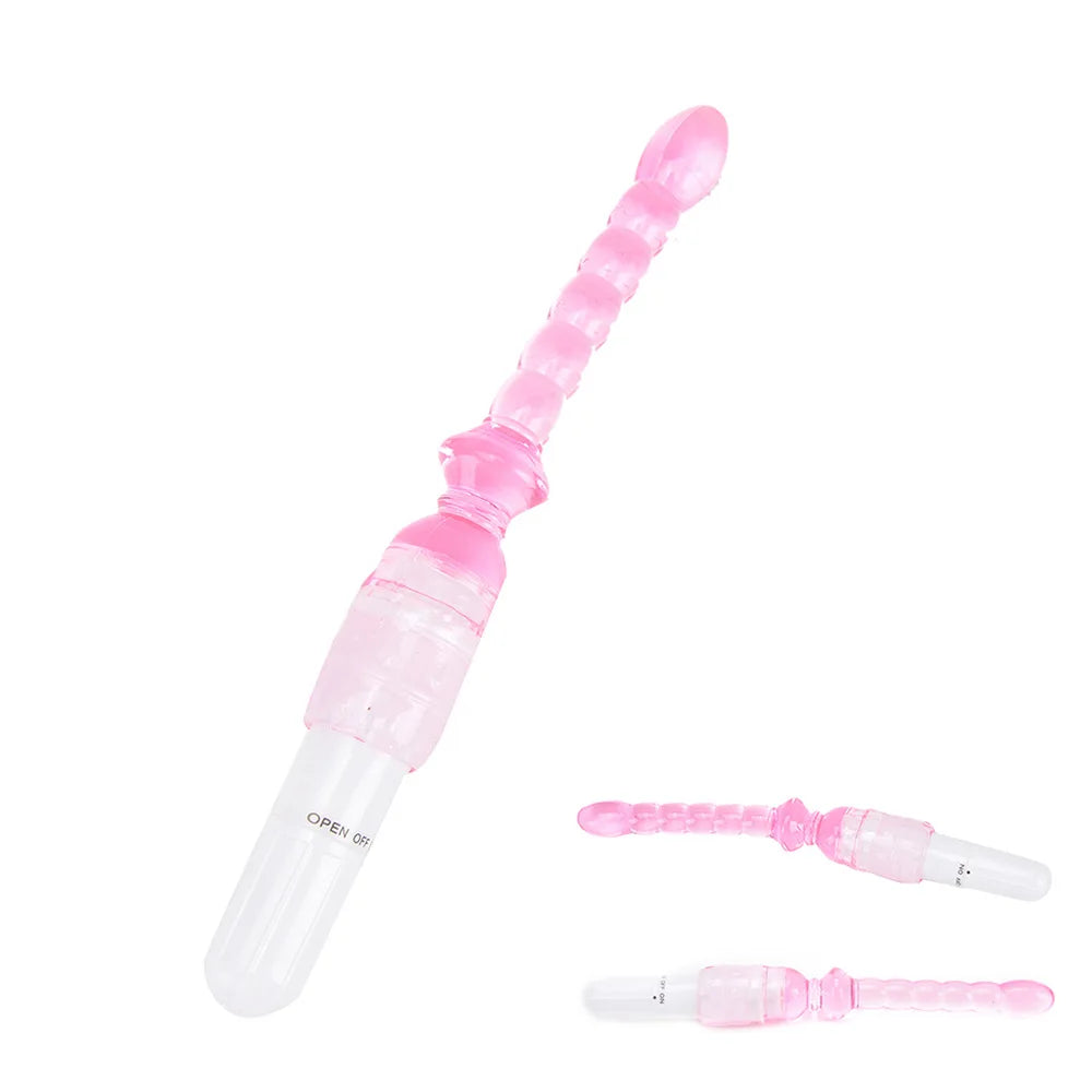 1/3 Pcs 9‘’ Jelly Vibrator Stick Long Anal Butt Plug Beads Silicone G-spot Massager Sex Toys For Couples Masturbation Dildo