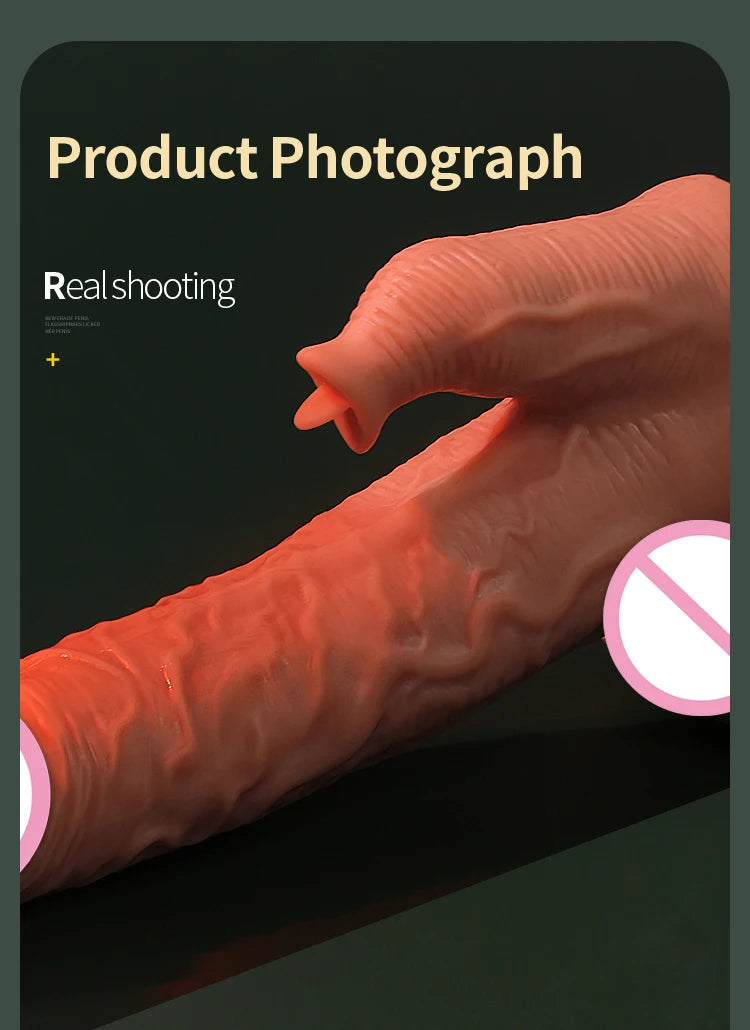 JIUUY Realistic Dildo Telescopic Vibrator with Female Stimulator Big Penis Anal Plug Adult Man Real Penis Sex Toys for Women