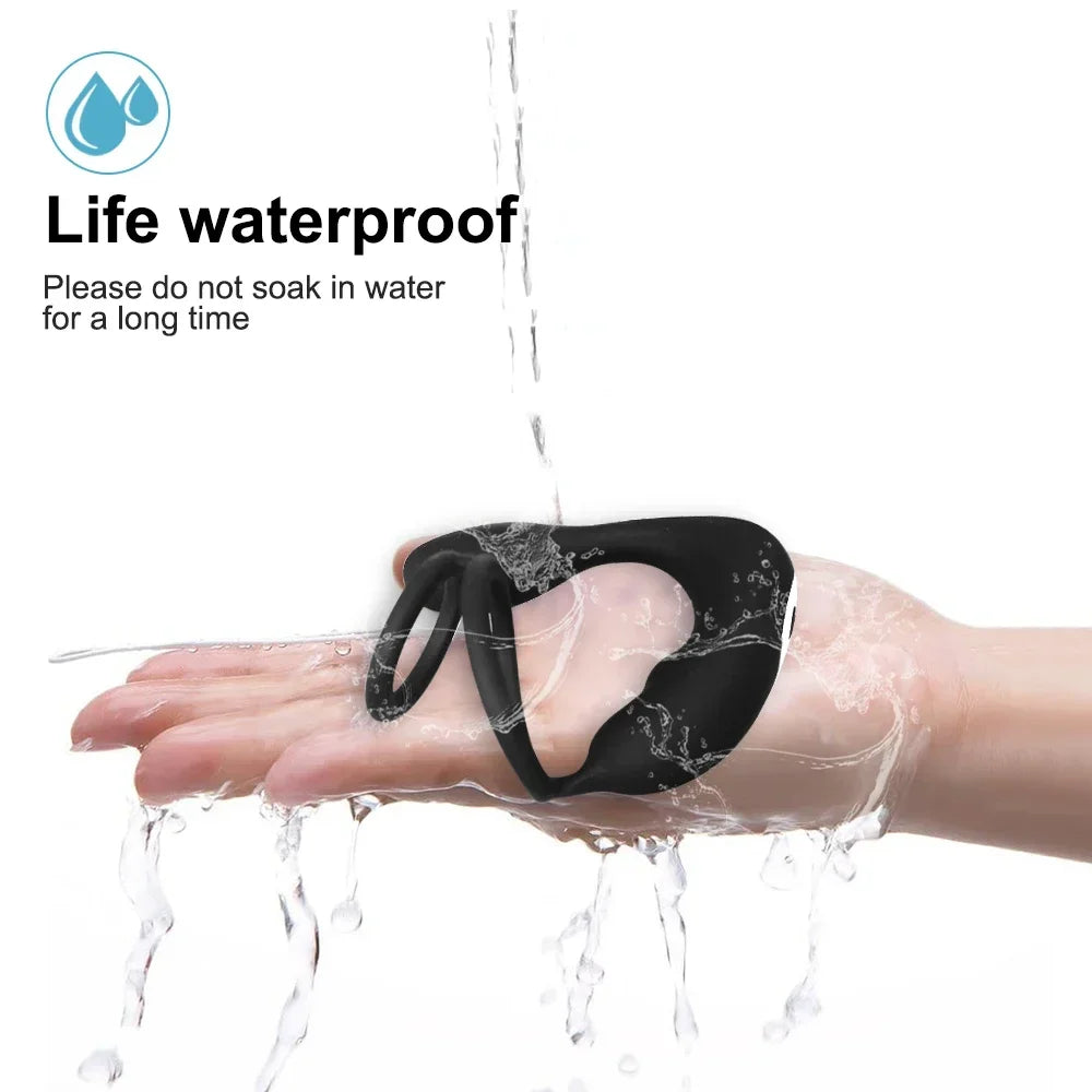 Male Prostate Massager Vibrating Anal Plug with Cock Ring Delay Ejaculation Masturbator Sex Toys Vibrator Anal Vibration for Man