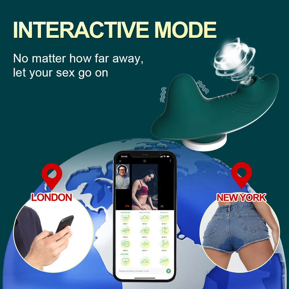 Wearable Mini Vibrator For Women Clitoris Sucker App Bluetooth Remote Control Vibro On Sexy Panties Adults Sex Toys Stimulator
