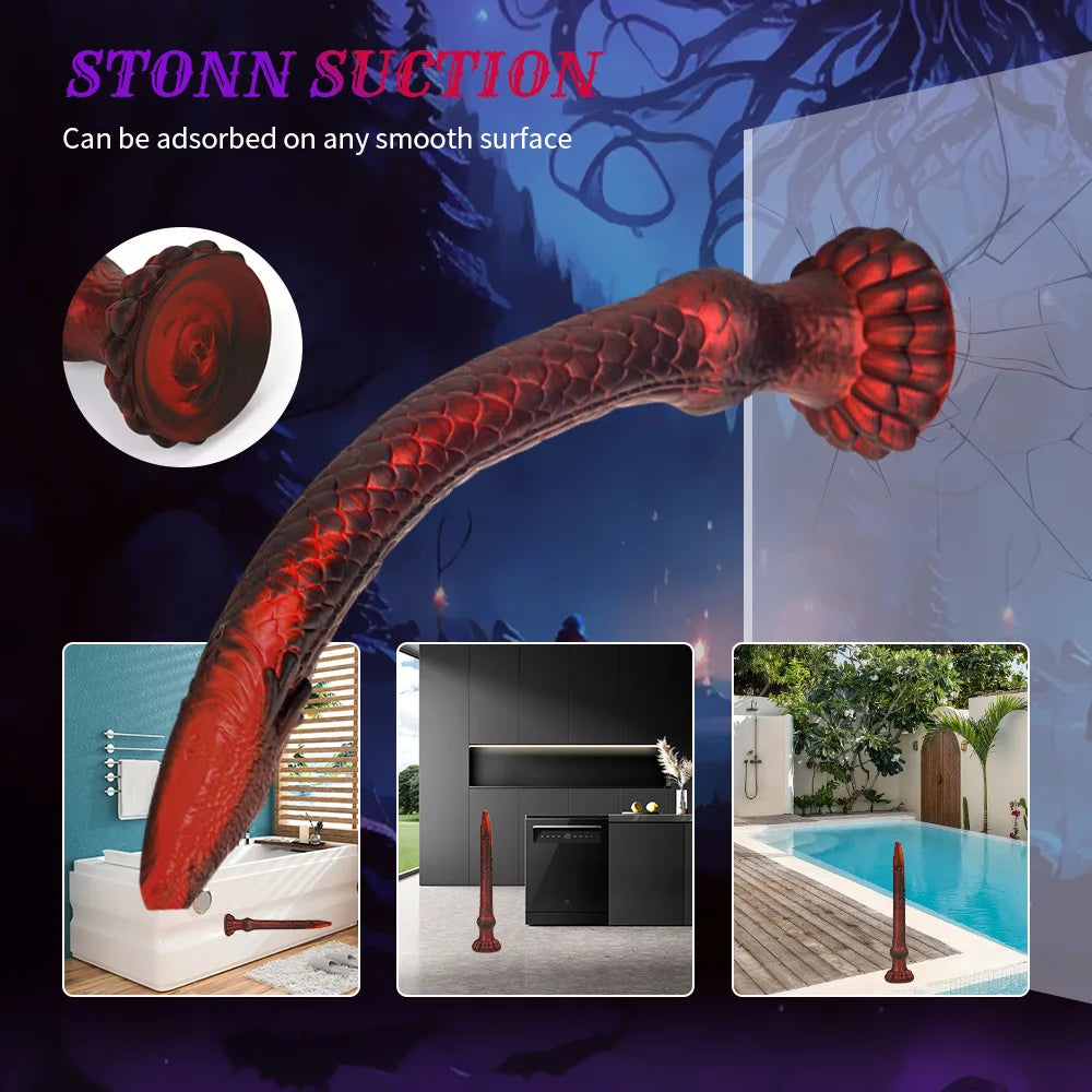 Unisex Silicone Eel Special-Shaped Anal Plug Soft Expanded Long Penis Anal Whip Backyard Adult Sex Toy for Couples