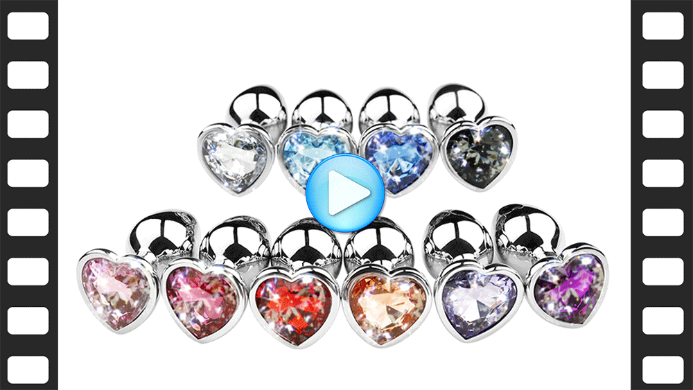 S/M/L Anal Plug Heart Metal Crystal Anal Plug for Women Removable Stainless Steel Butt Plug Men Stimulator Anal Sex Toys Dildo