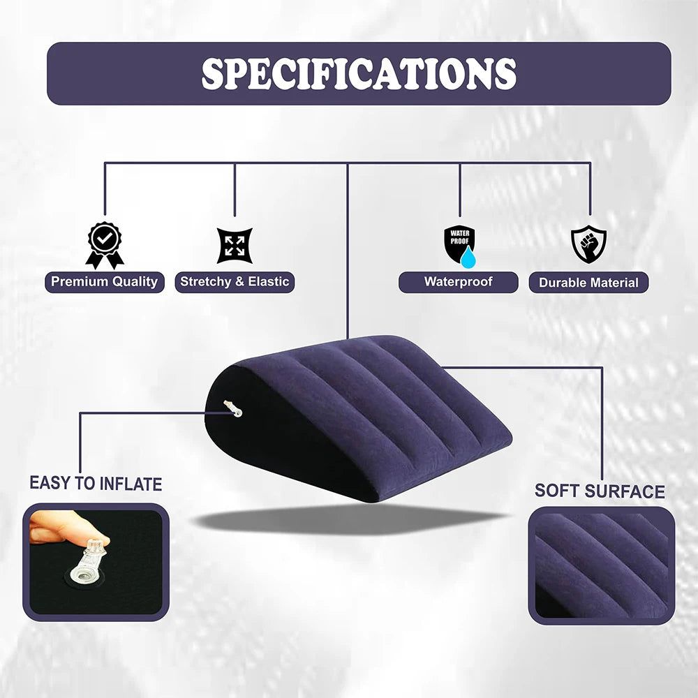 Inflatable Wedge Pillow Love Intercourse Cushion 18 Adult Sexuality Position Couple Body Support Cushion Air Triangular Pillow