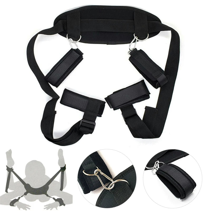 BDSM Restraints Harness Open Legs Spreader Sexy Toys For Couples No Vibrators Sex Flirting Tied Legs Adult Accessories 18+