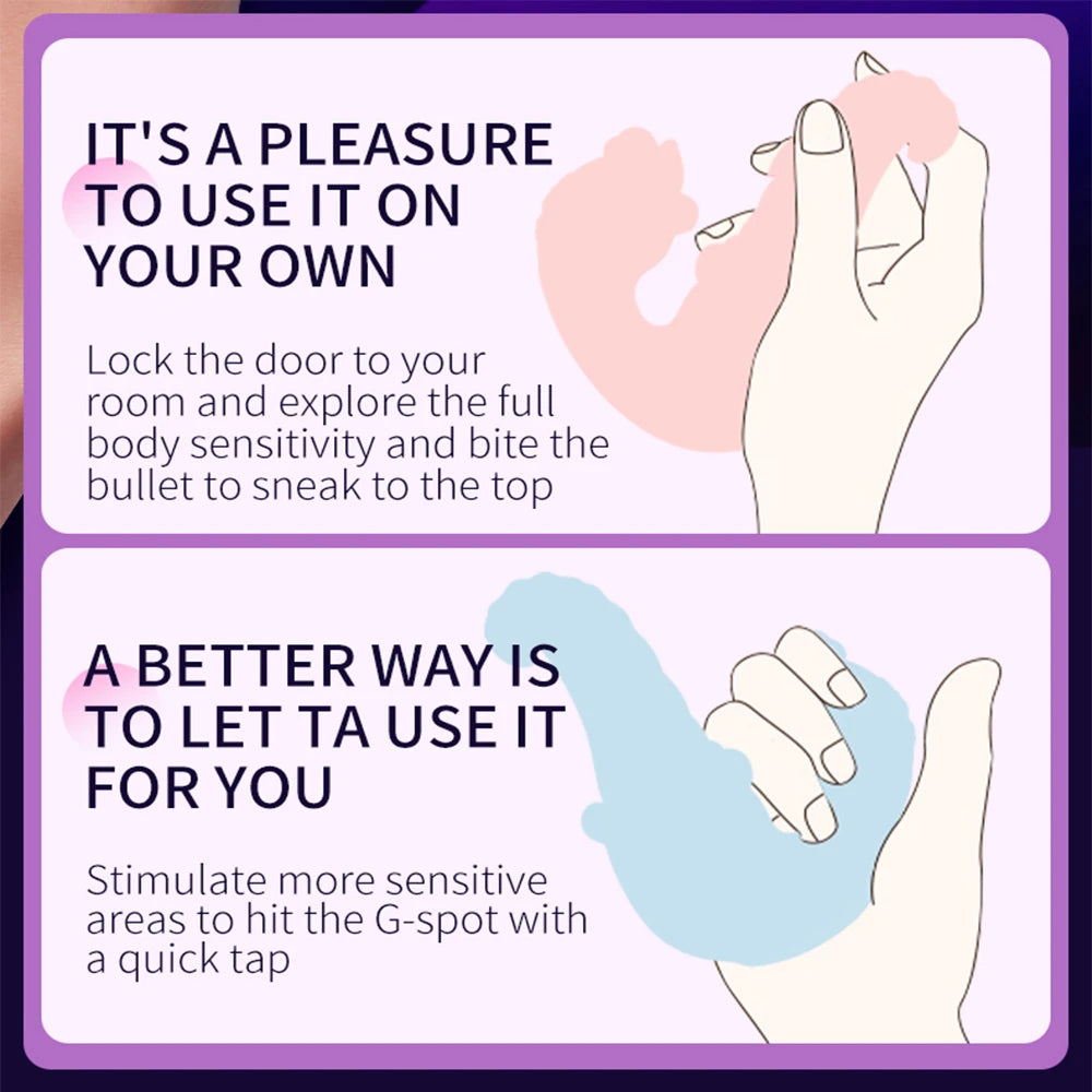 Dual Tongue Vibrator 10 Modes – Clitoral and Vagina Stimulator with Oscillating Vibration, 18+ Female Sex Toy