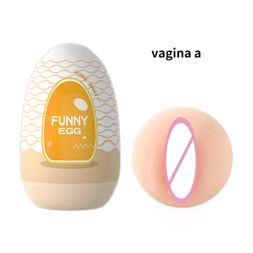 Mini Portable Masturbation Egg Cup Realistic Vagina Beginner Soft Masturbation Cup Penis Massager Stimulator Sex Toys for Man