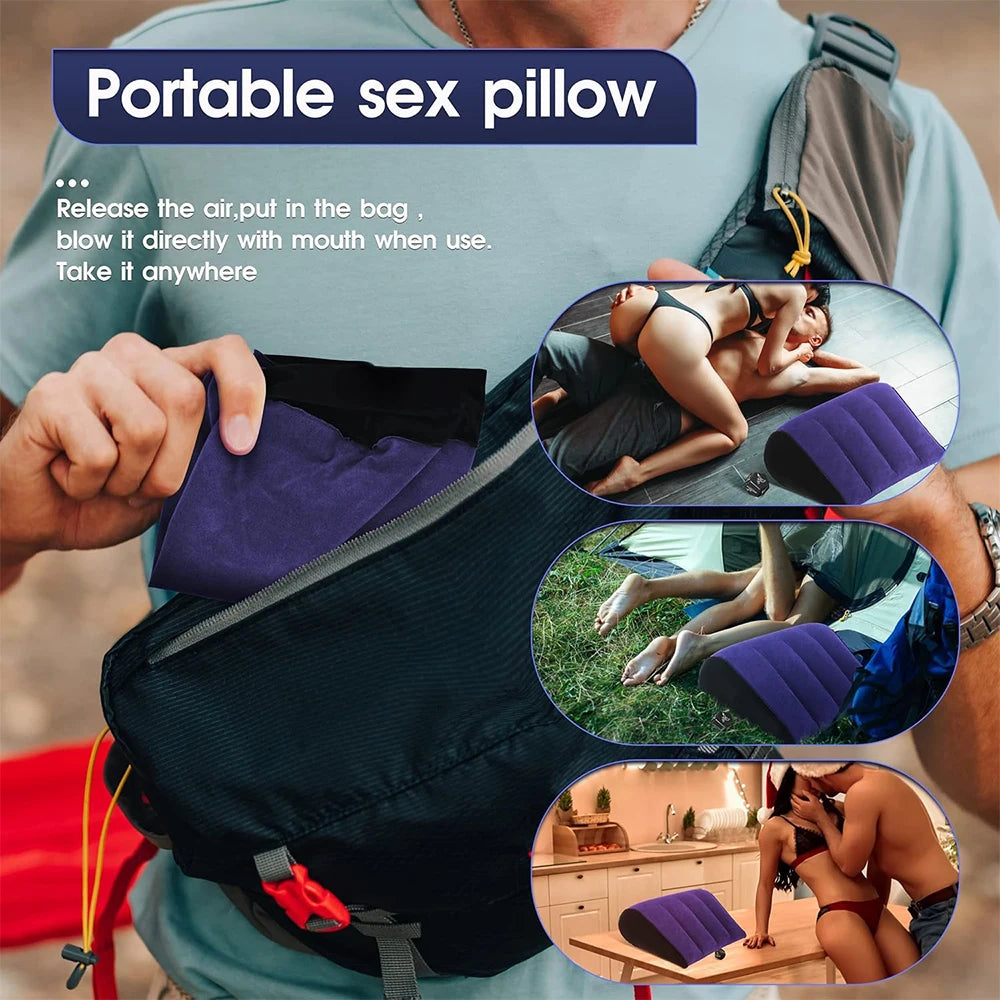 Inflatable Wedge Pillow Love Intercourse Cushion 18 Adult Sexuality Position Couple Body Support Cushion Air Triangular Pillow