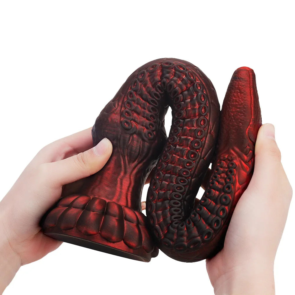 Unisex Silicone Eel Special-Shaped Anal Plug Soft Expanded Long Penis Anal Whip Backyard Adult Sex Toy for Couples