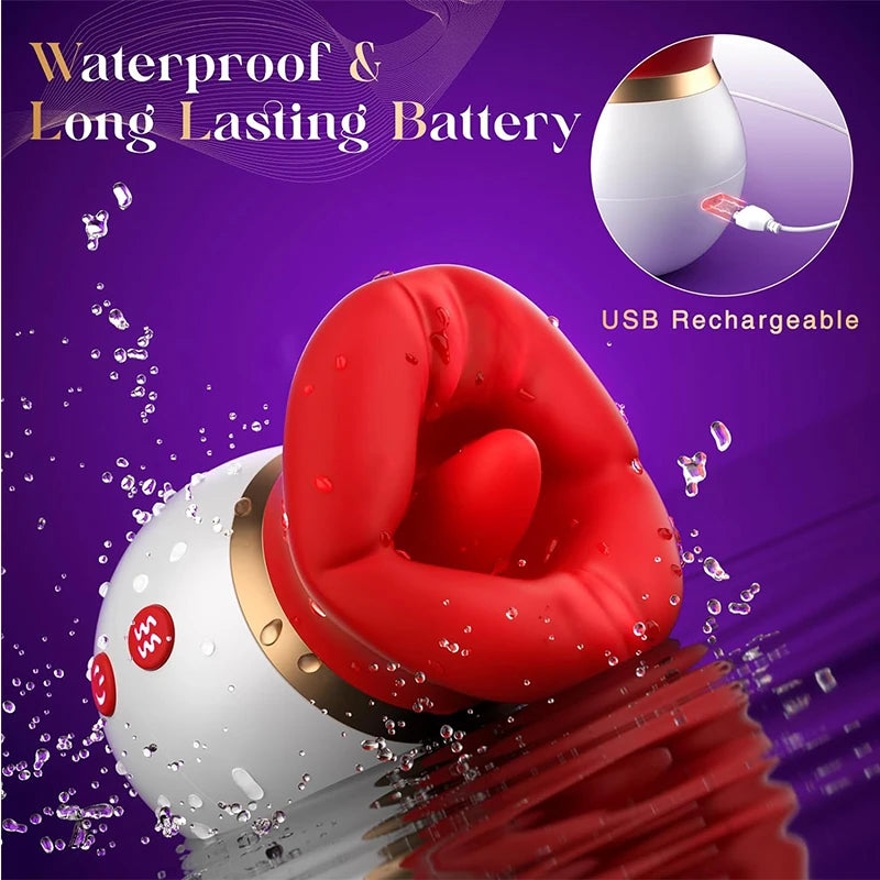 3in1 Mouth-Shaped Sucking Vibrator Nipples Anal Clit Sucker G Spot Vibrators Clitoral Stimulator Vibrator Adult Sex Toys