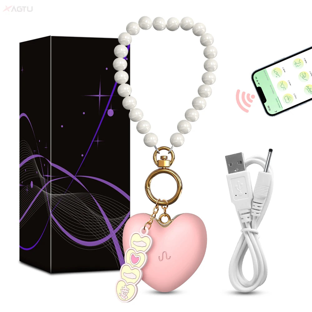 Bluetooth APP Control Bullet Vibrator Female Portable Keychain  Clitoris Stimulator Massager Adult Goods Sex Toys for Women