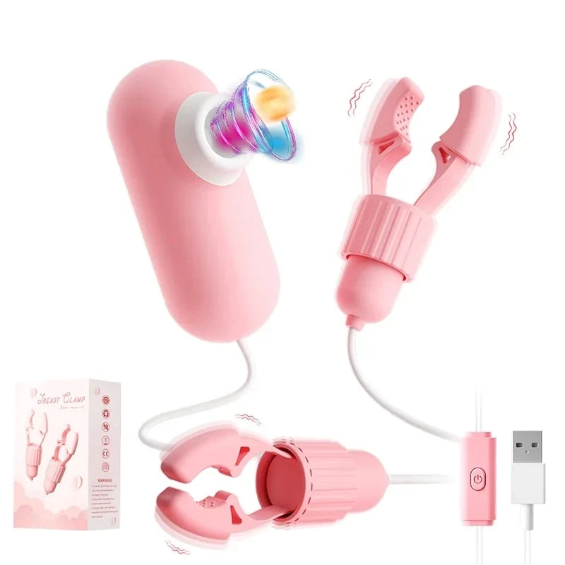 Sensitive Nipple Stimulator with Vibration - Dual-Action Pleasure Device for Women's Intimate Wellness & Massage Nipple Vibrator