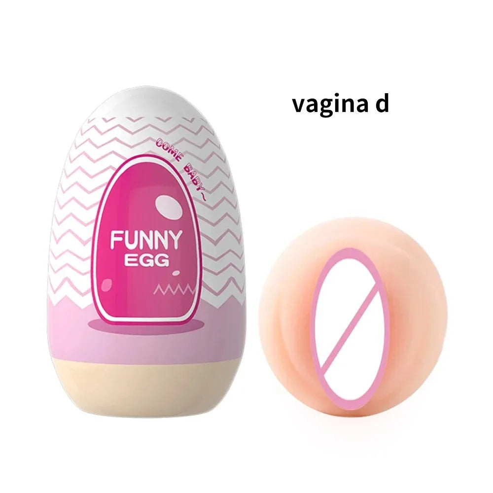 Mini Portable Masturbation Egg Cup Realistic Vagina Beginner Soft Masturbation Cup Penis Massager Stimulator Sex Toys for Man