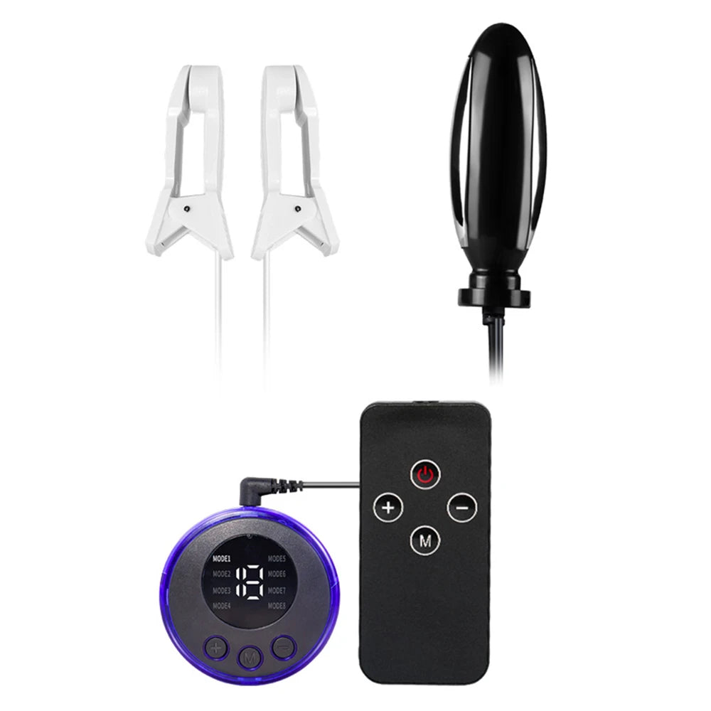 Bdsm Double Penetration Anal Plug Vibration Electric Shock Sex Toys Machine Fetish Nipple Clamp Tool Sexy Shoping Adult Porn 18+