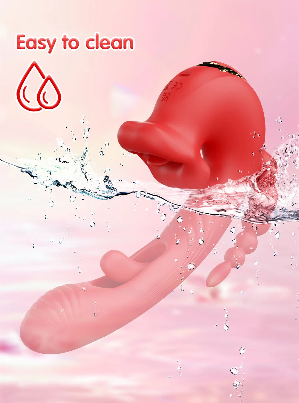 Dual Tongue Vibrator 10 Modes – Clitoral and Vagina Stimulator with Oscillating Vibration, 18+ Female Sex Toy