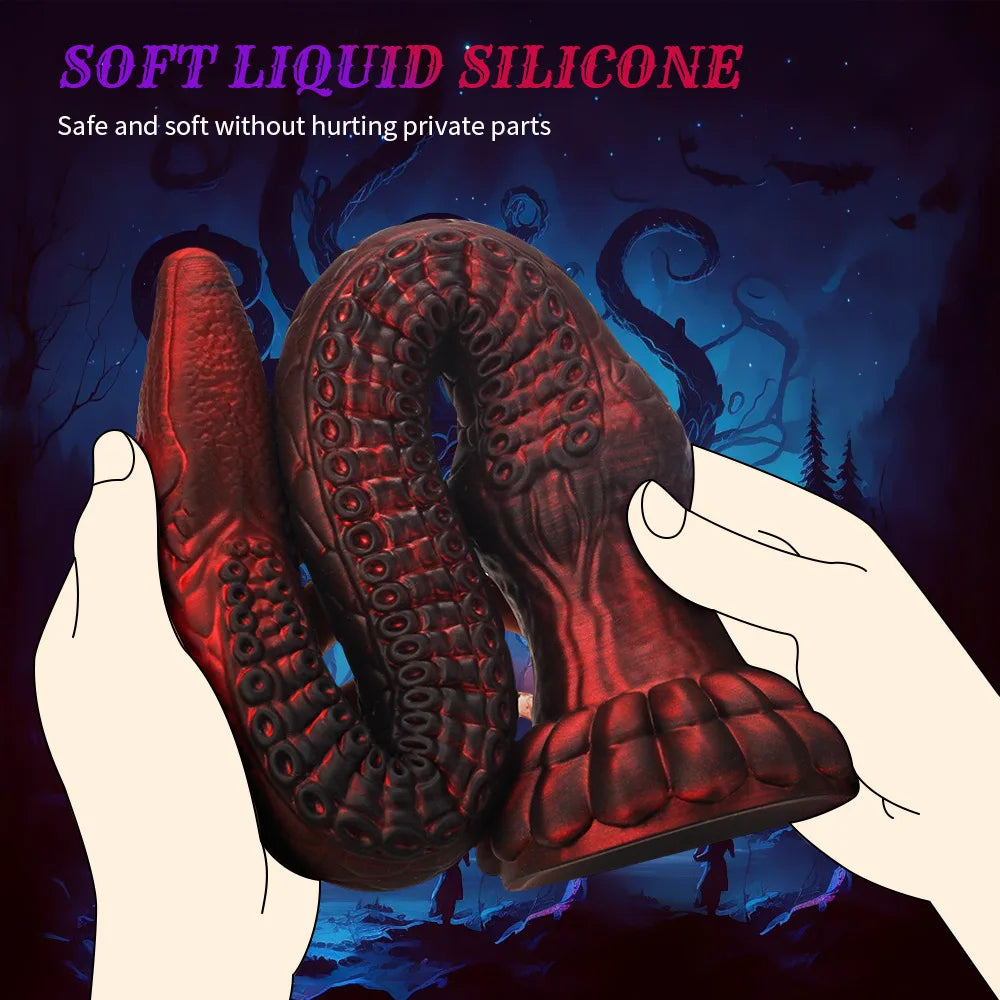 Unisex Silicone Eel Special-Shaped Anal Plug Soft Expanded Long Penis Anal Whip Backyard Adult Sex Toy for Couples